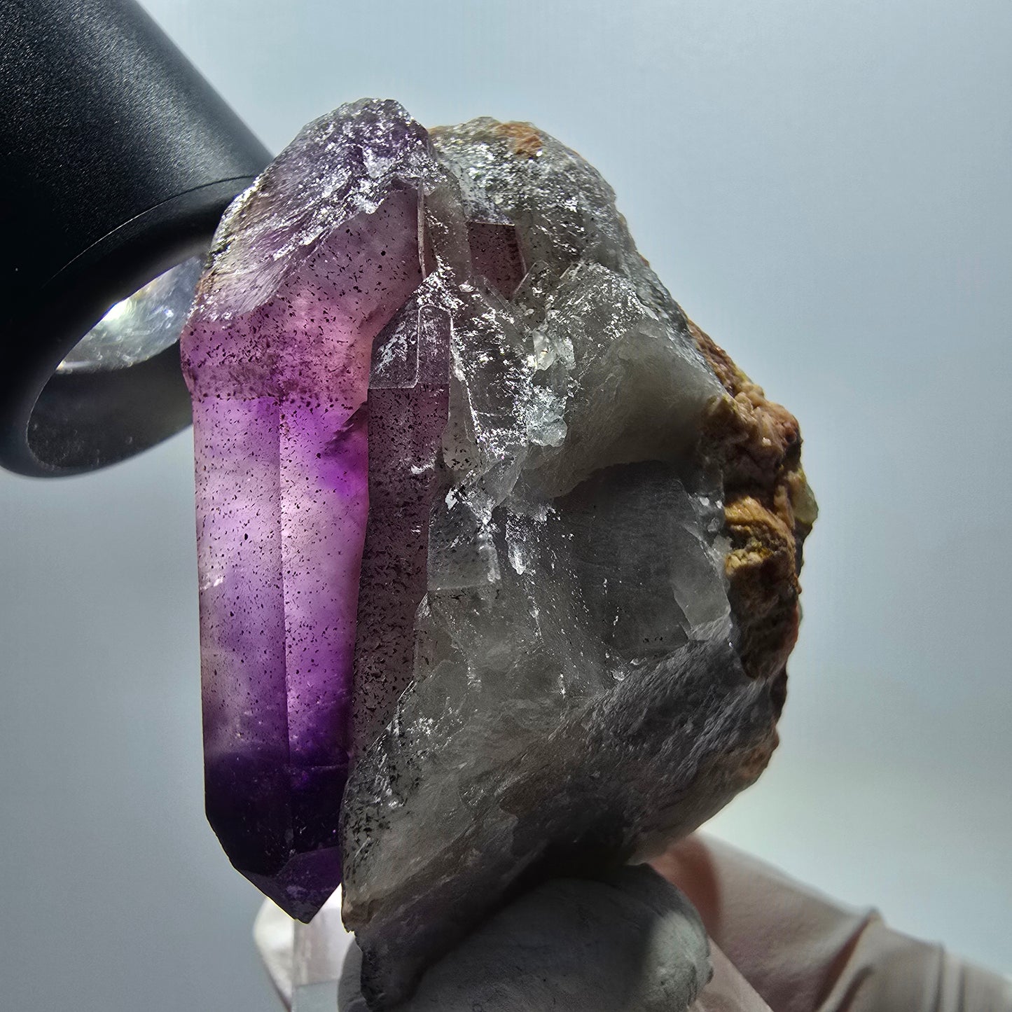 Seltene Skelett Phantom Amethyst Doppelender Stufe Goboboseb, Namibia 59*46*35mm #12983