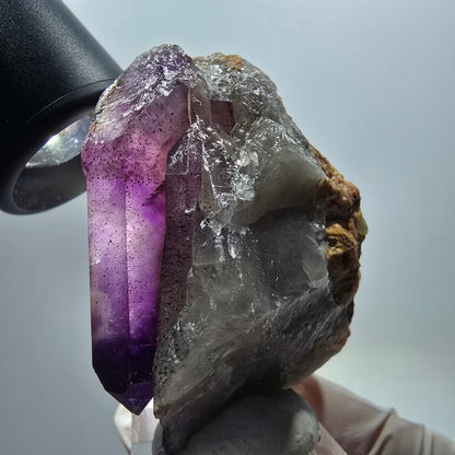 Seltene Skelett Phantom Amethyst Doppelender Stufe Goboboseb, Namibia 59*46*35mm #12983