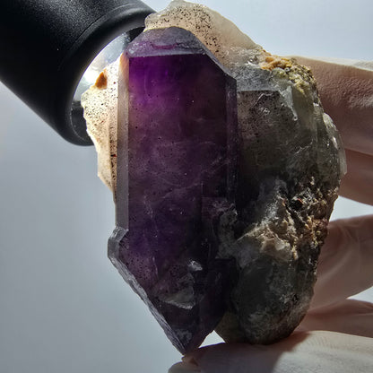 Seltene Skelett Phantom Amethyst Doppelender Stufe Goboboseb, Namibia 59*46*35mm #12983