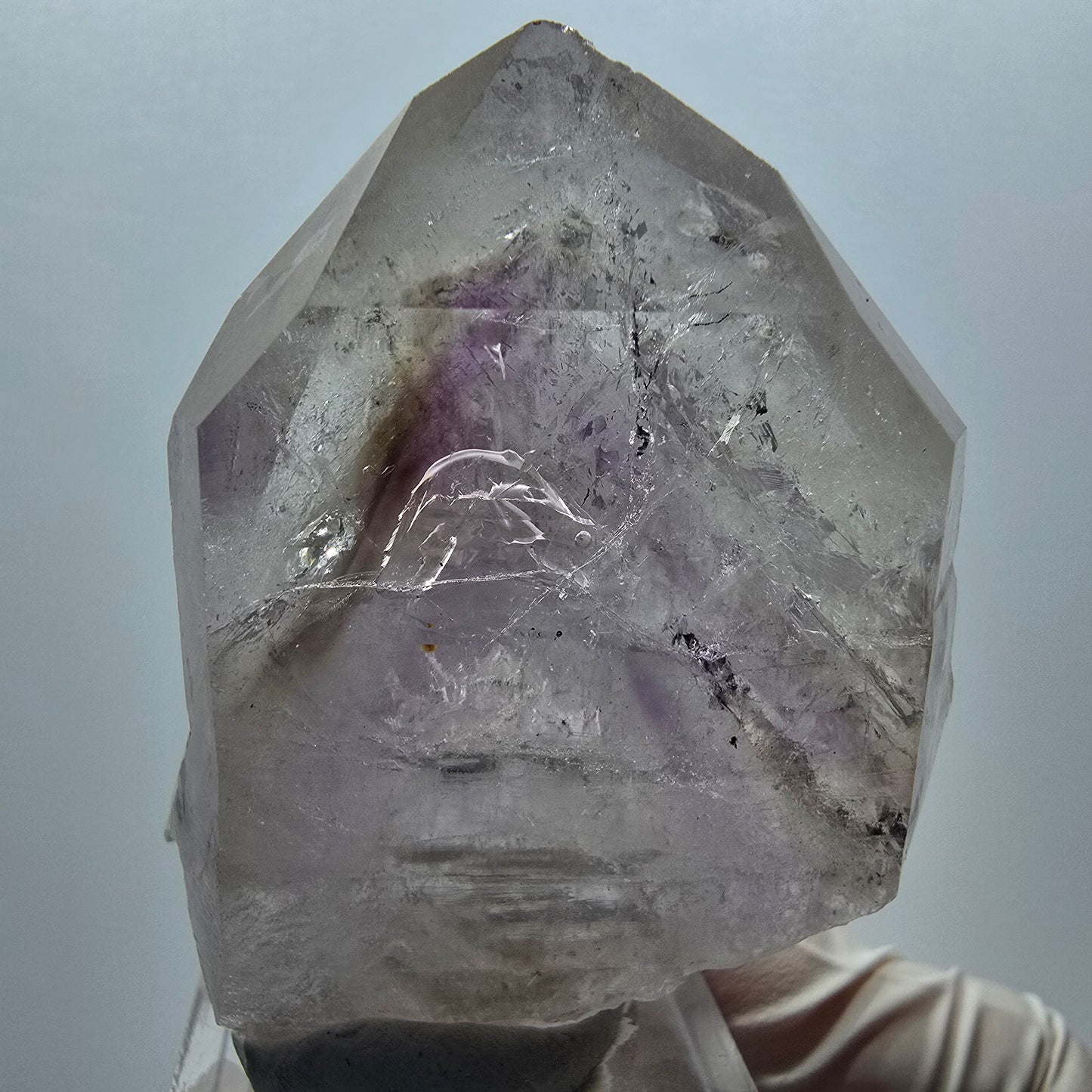 Enhydro Phantom Amethyst, 2x Blase, 5x bewegliche Partikel Streep Mine, Namibia 53*40*31mm #12984