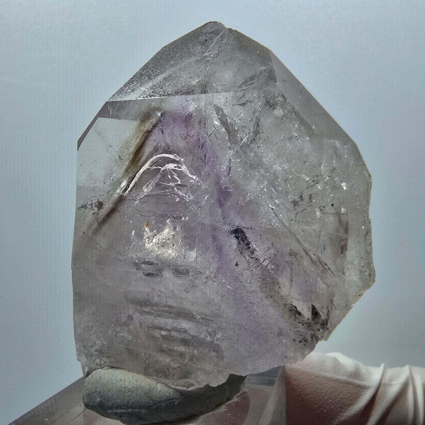Enhydro Phantom Amethyst, 2x Blase, 5x bewegliche Partikel Streep Mine, Namibia 53*40*31mm #12984