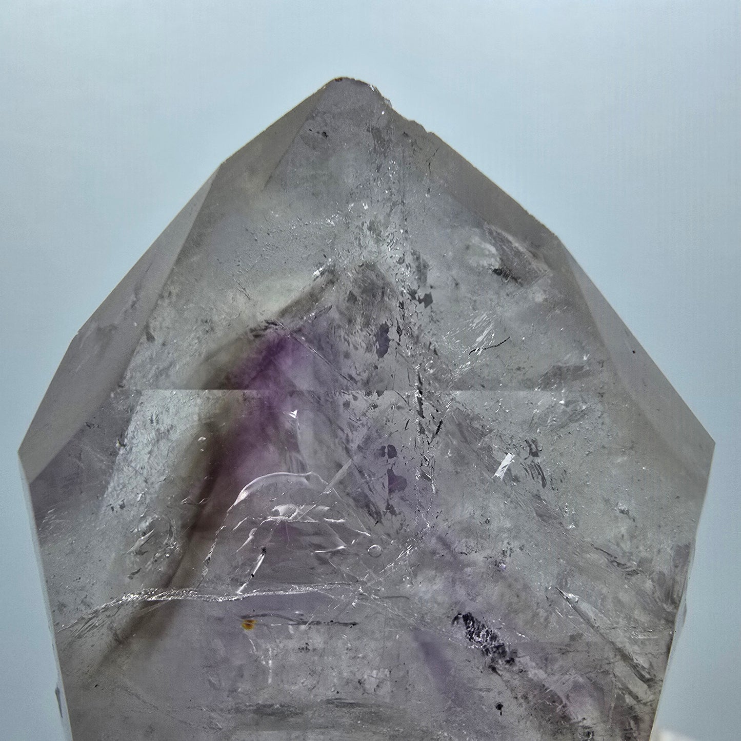 Enhydro Phantom Amethyst, 2x Blase, 5x bewegliche Partikel Streep Mine, Namibia 53*40*31mm #12984