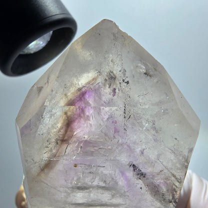 Enhydro Phantom Amethyst, 2x Blase, 5x bewegliche Partikel Streep Mine, Namibia 53*40*31mm #12984