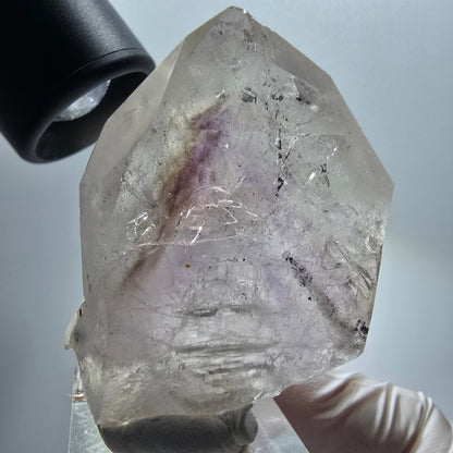 Enhydro Phantom Amethyst, 2x Blase, 5x bewegliche Partikel Streep Mine, Namibia 53*40*31mm #12984