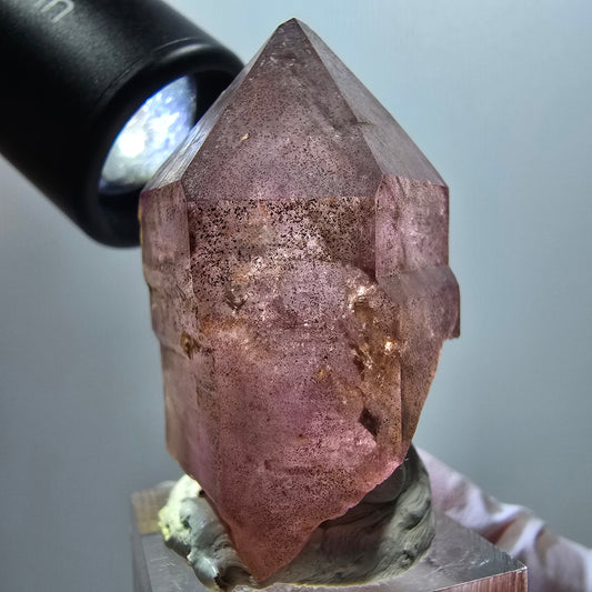 Enhydro Skelett Phantom Amethyst Spitze, 1x Blase Brandberg, Namibia 49*26*27mm #12987