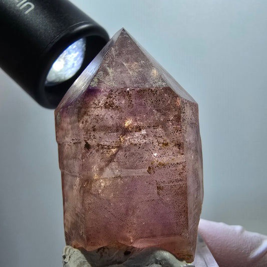 Enhydro Skelett Phantom Amethyst Spitze, 1x Blase Brandberg, Namibia 49*26*27mm #12987