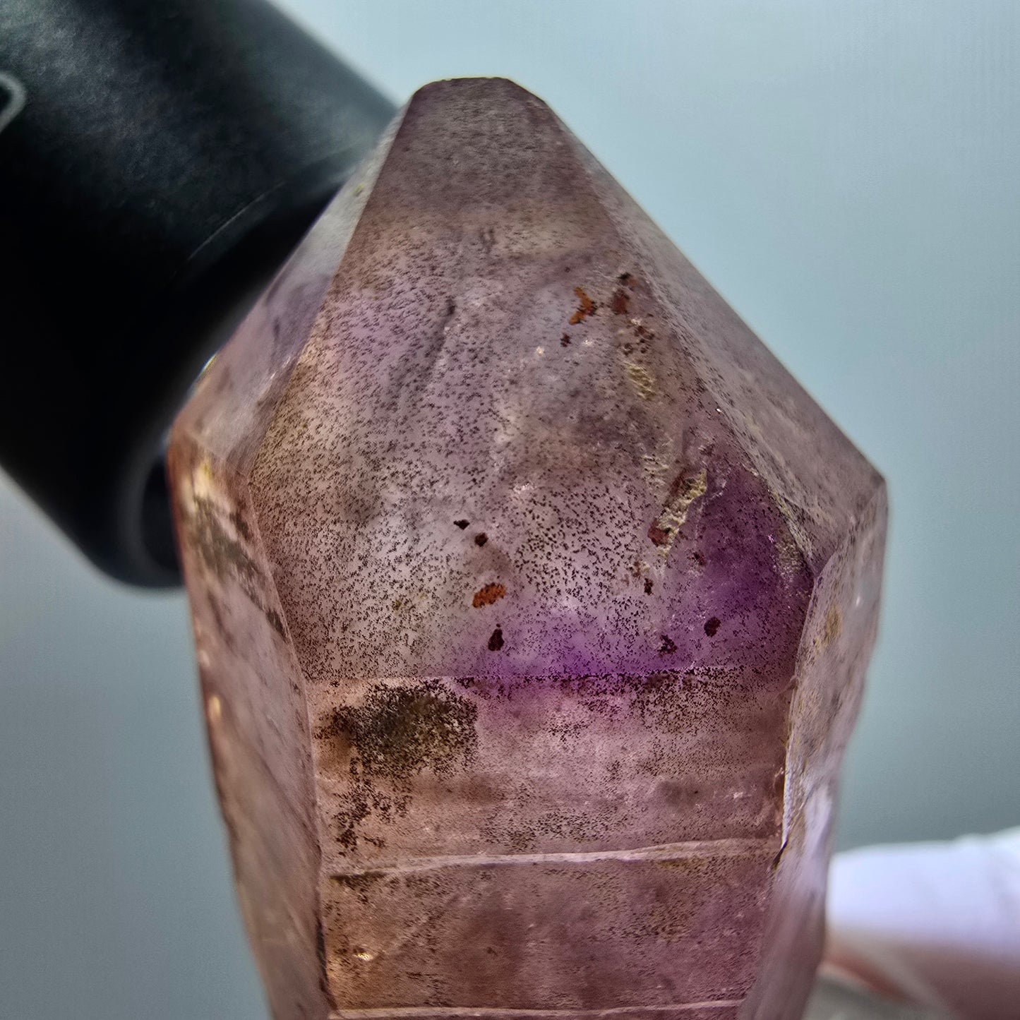 Enhydro Skelett Phantom Amethyst Spitze, 1x Blase Brandberg, Namibia 49*26*27mm #12987