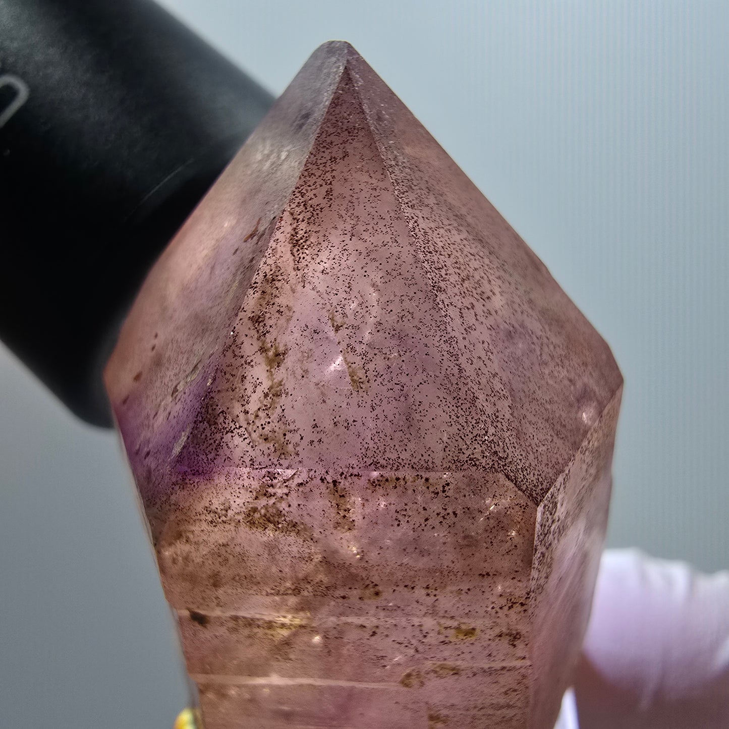 Enhydro Skelett Phantom Amethyst Spitze, 1x Blase Brandberg, Namibia 49*26*27mm #12987