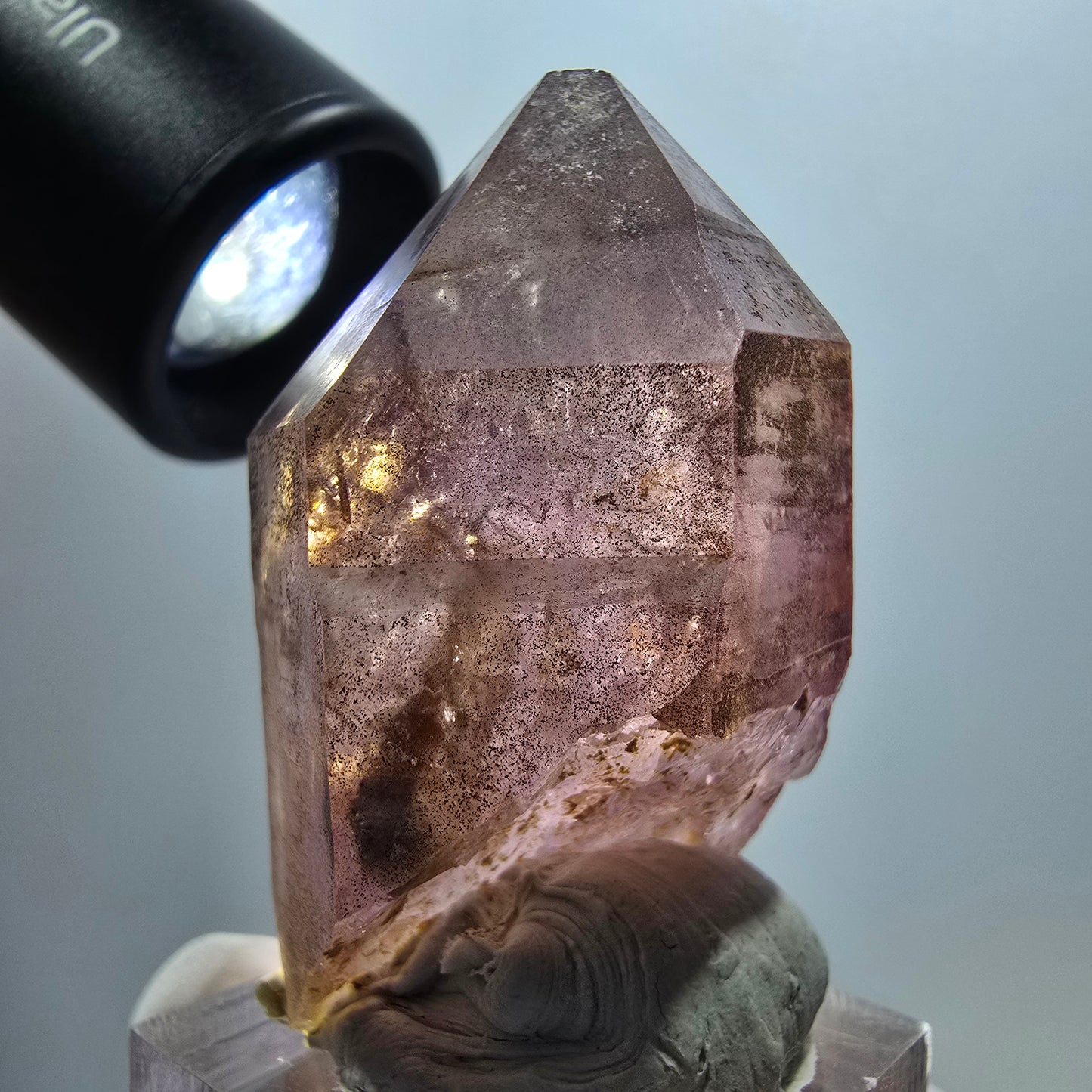 Enhydro Skelett Phantom Amethyst Spitze, 1x Blase Brandberg, Namibia 49*26*27mm #12987