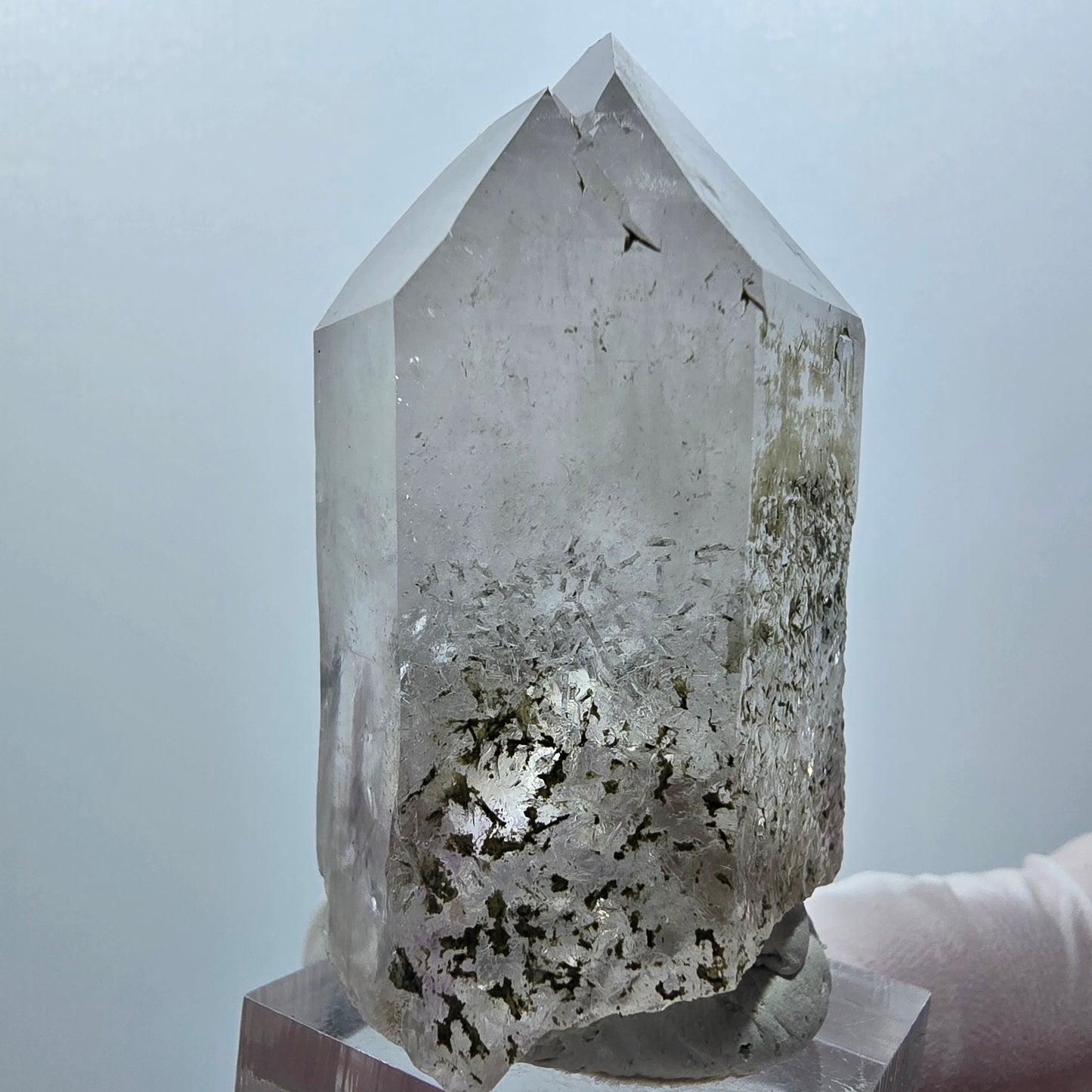 Enhydro Skelett Phantom Amethyst Spitze, 1x Blase Streep Mine Namibia 55*32*24mm #12989