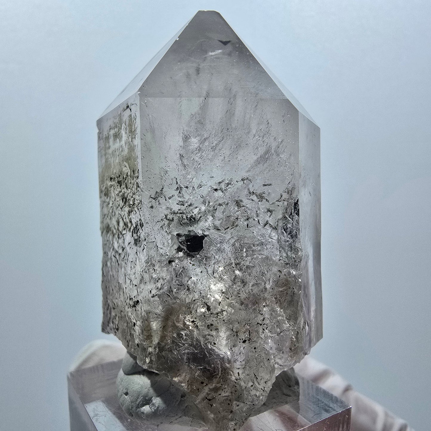 Enhydro Skelett Phantom Amethyst Spitze, 1x Blase Streep Mine Namibia 55*32*24mm #12989