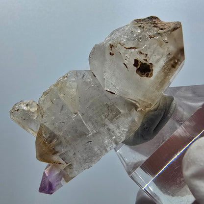 Seltene Skelett Phantom Amethyst Doppelender Spitze Goboboseb Namibia 55*24*18mm #12991