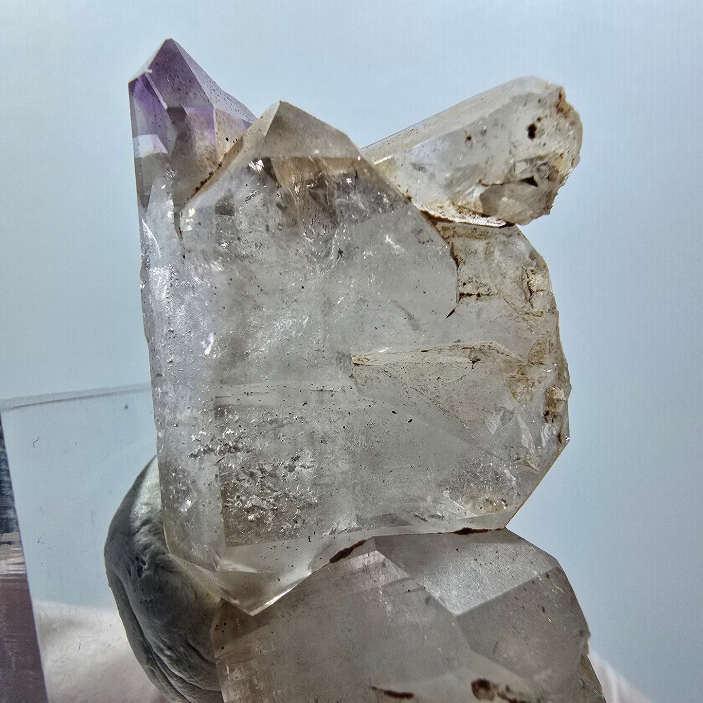 Seltene Skelett Phantom Amethyst Doppelender Spitze Goboboseb Namibia 55*24*18mm #12991