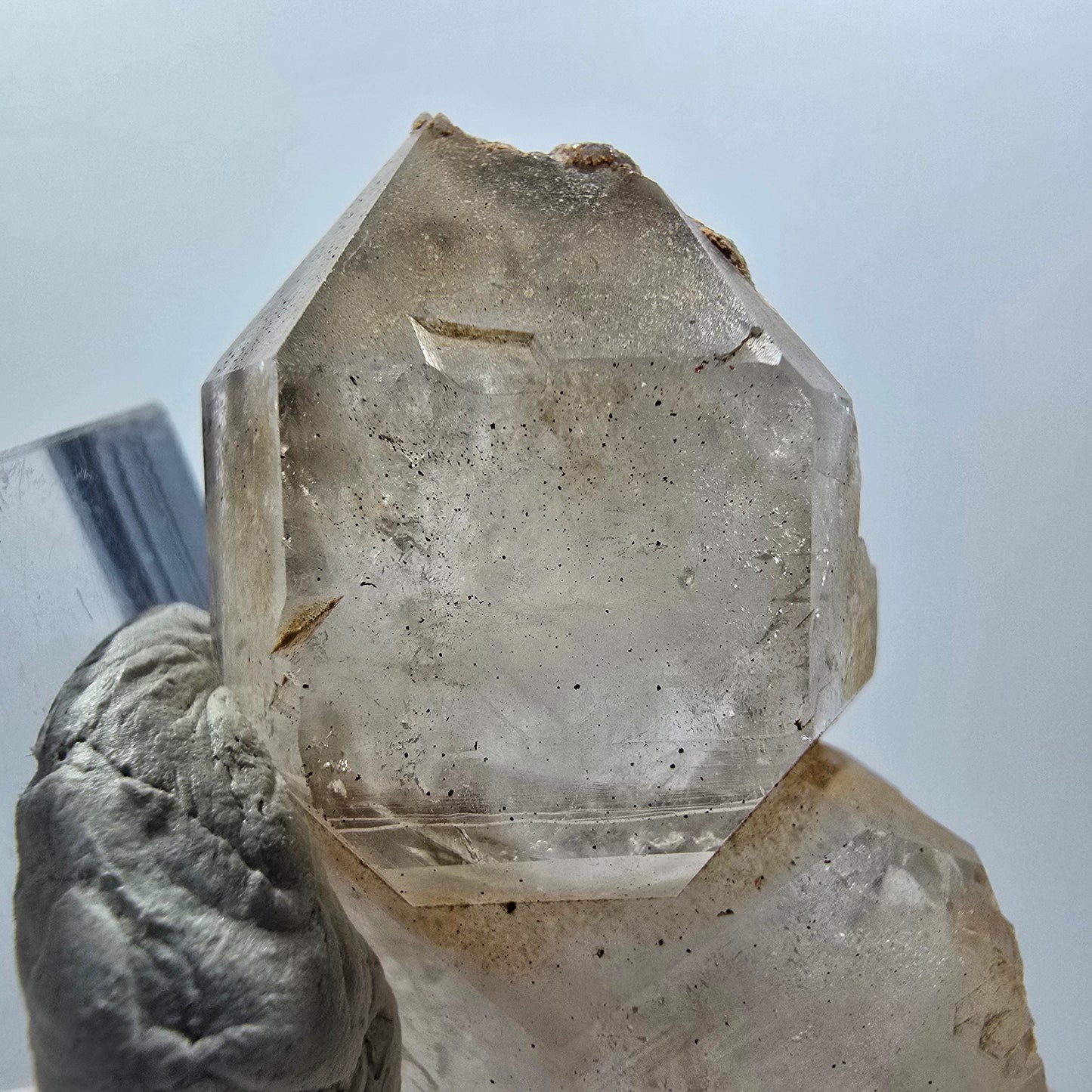 Seltene Skelett Phantom Amethyst Doppelender Spitze Goboboseb Namibia 55*24*18mm #12991