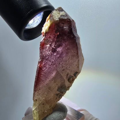Skelett Phantom Amethyst mit Hyalit Opal auf Matrix Erongo, Namibia 72*32*23mm #12993