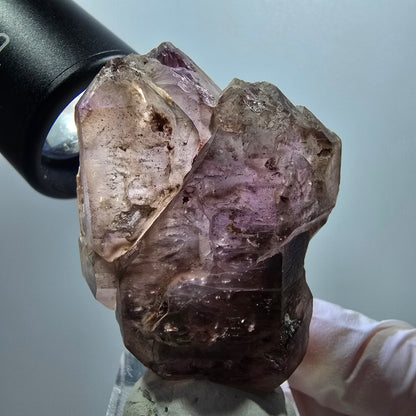 Seltene Skelett Phantom Amethyst Doppelender Spitze Goboboseb Namibia 54*40*26mm #12994