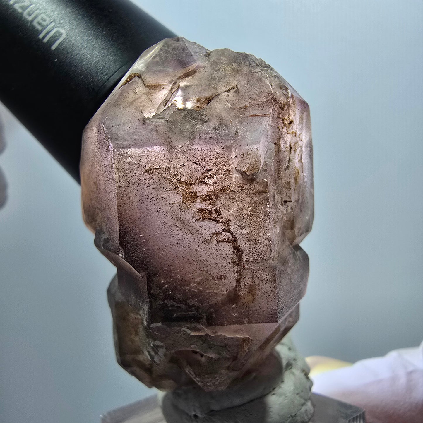 Seltene Skelett Phantom Amethyst Doppelender Spitze Goboboseb Namibia 54*40*26mm #12994