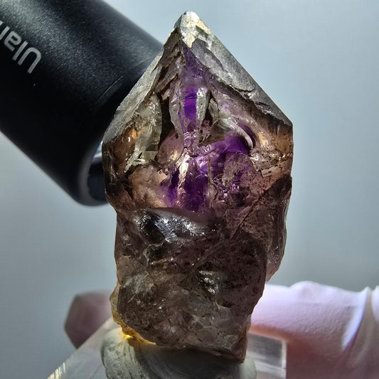 Enhydro Skelett Phantom Amethyst Spitze, 3x Blase Goboboseb, Namibia 46*27*21mm #12995