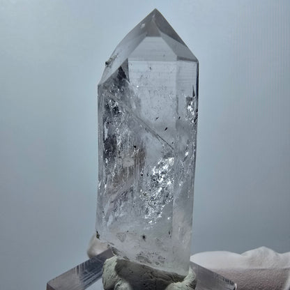 Lemurian Phantom Rauchquarz mit Hämatit Spitze Streep Mine, Namibia 55*27*18mm #12997