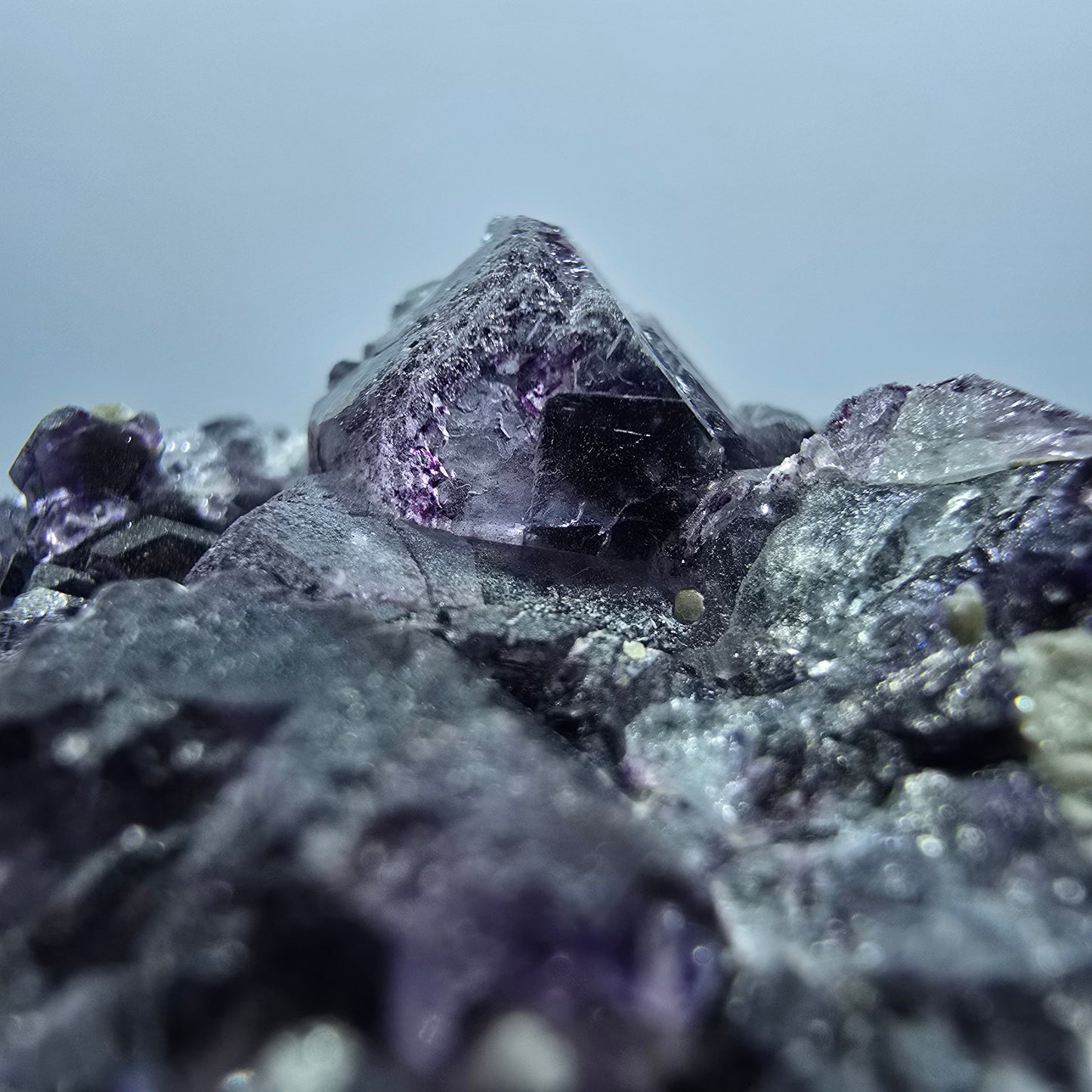 Cube de fluorite fantôme, spécimen d'orthose, Erongo, Namibie, 52 x 41 x 30 mm 