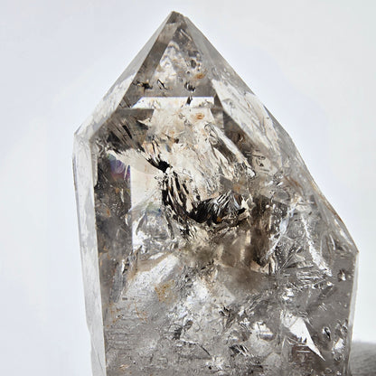 Enhydro Skeleton Smoky Quartz Scepter, UV Calcite Valentine Pocket Namibia 82*41*29mm 