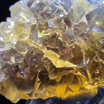 Honey Pocket Phantom Fluorite stage jaune bleu Okorusu namibie 50*28*14mm collection