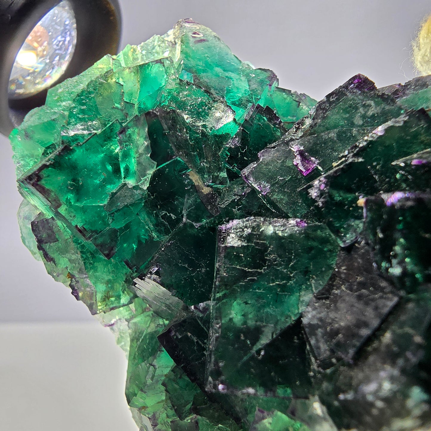 Cube de fluorite fantôme parqueté, zonal Okorusu Namibie 82*57*47mm 