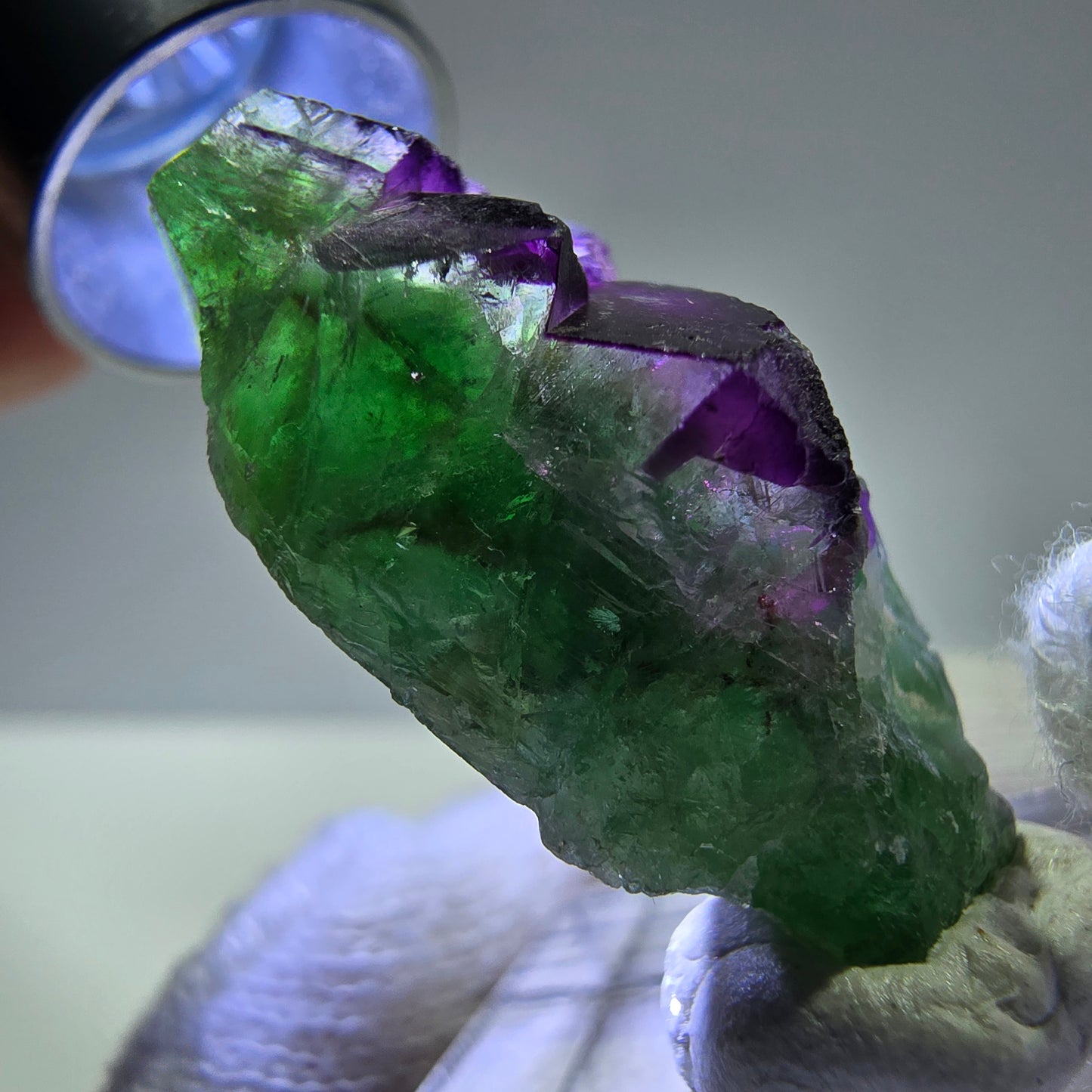Phantom Fluorit Würfe Stufe, grün lila Erongo, Namibia 32*22*12mm