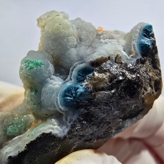 Seltene Shattuckit Kugel, Dioptas Stufe auf Matrix Kaokoveld, Namibia 48*21*20mm #13015