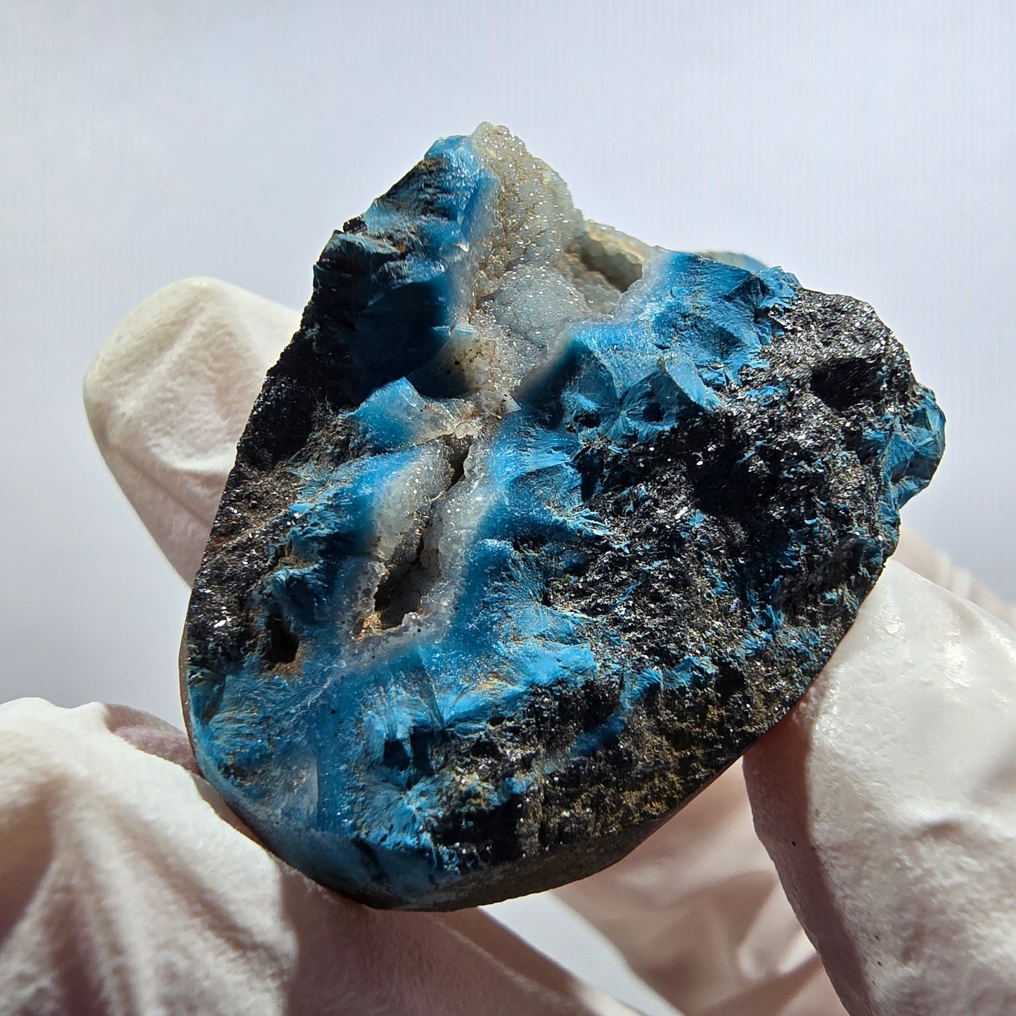 Seltene Shattuckit Kugel Stufe auf Matrix Kaokoveld, Namibia 41*23*17mm #13016