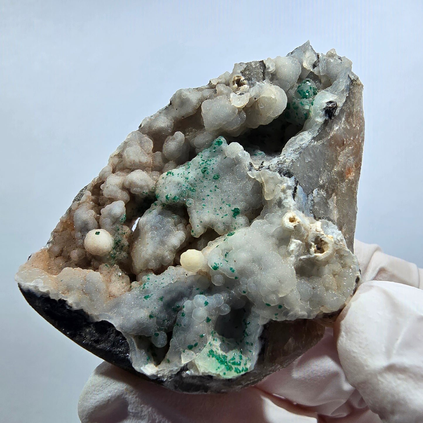 Seltene Shattuckit Kugel, Dioptas Stufe auf Matrix Kaokoveld, Namibia 51*42*17mm #13018