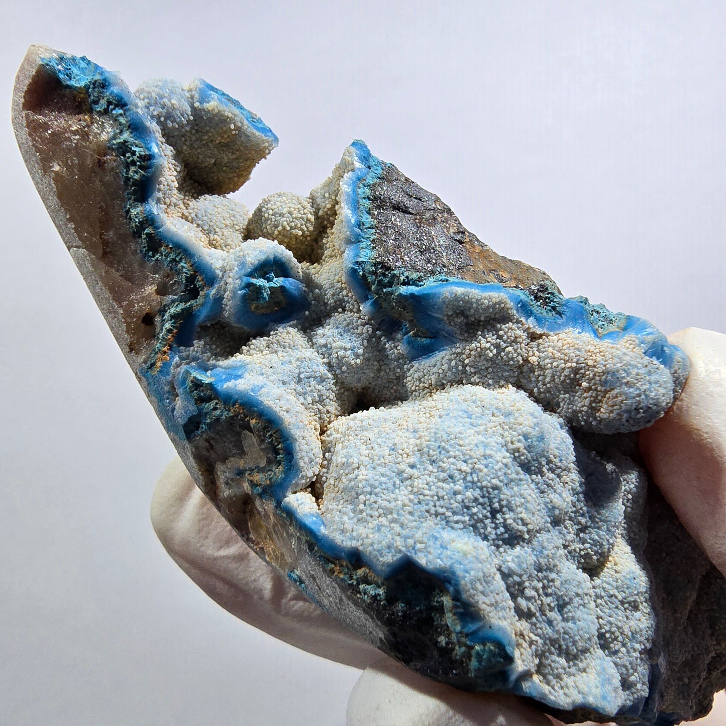 Seltene Shattuckit Kugel Stufe auf Matrix Kaokoveld, Namibia 75*26*27mm #13019