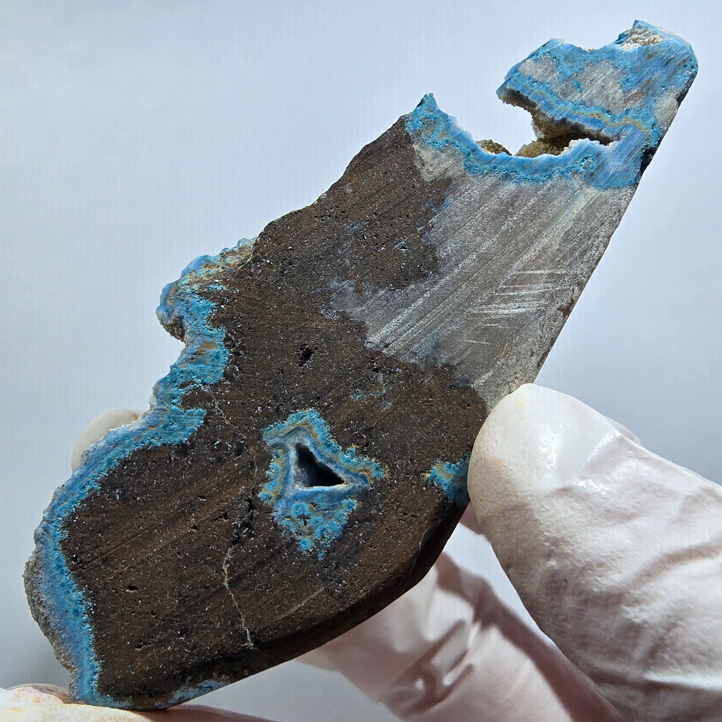 Seltene Shattuckit Kugel Stufe auf Matrix Kaokoveld, Namibia 75*26*27mm #13019