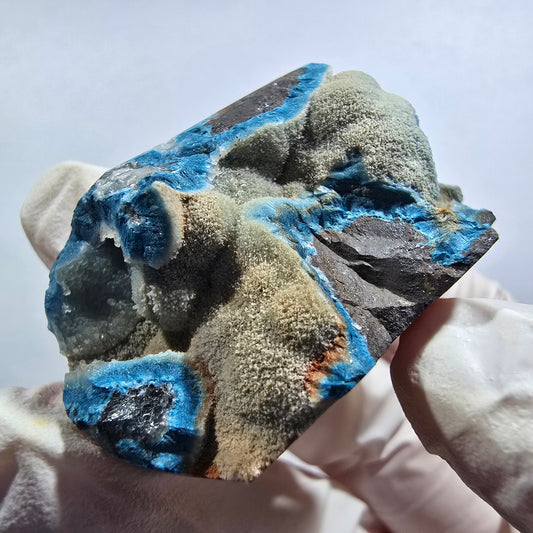 Seltene Shattuckit Kugel Stufe auf Matrix Kaokoveld, Namibia 42*26*20mm #13022