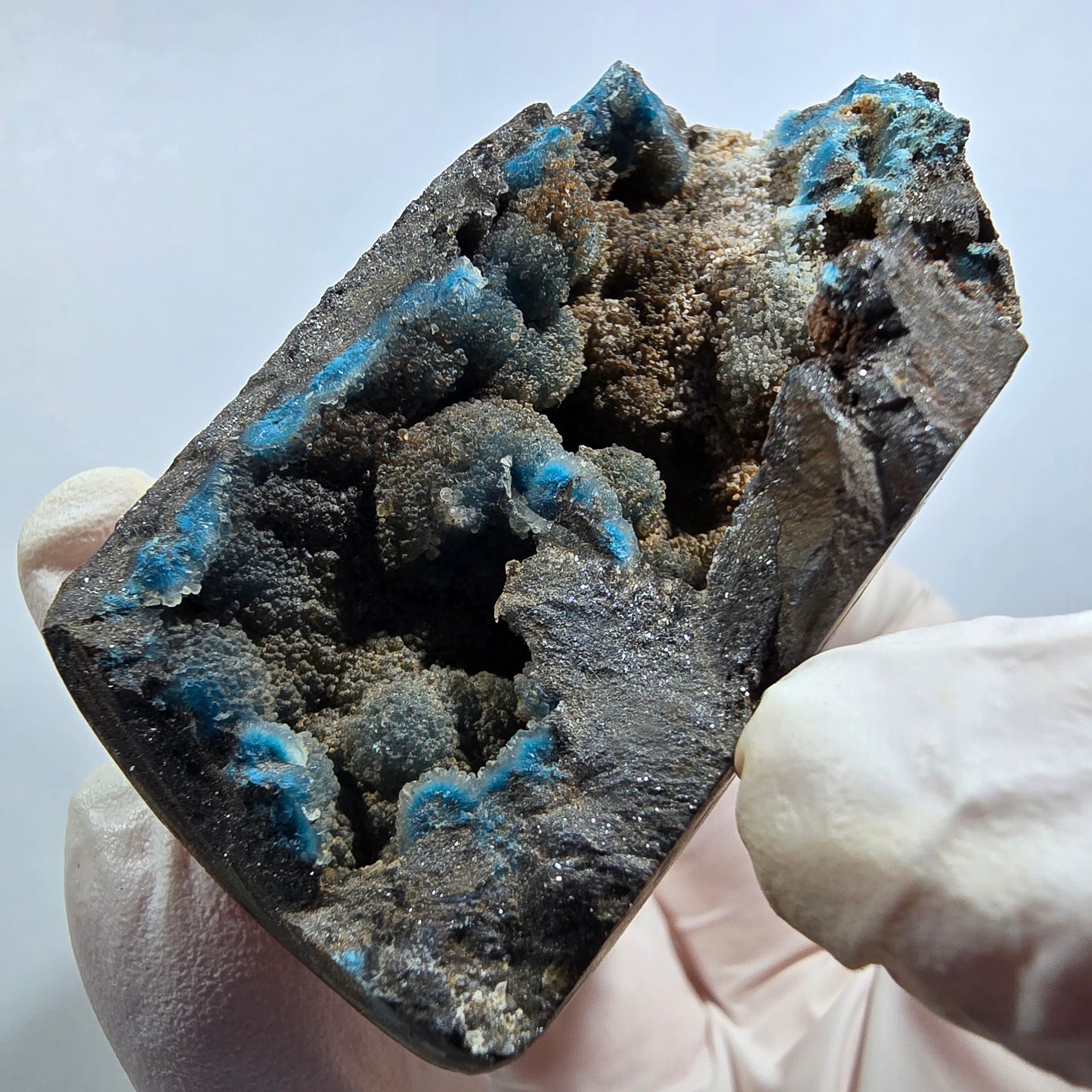 Seltene Shattuckit Kugel Stufe auf Matrix Kaokoveld, Namibia 55*29*24mm #13023