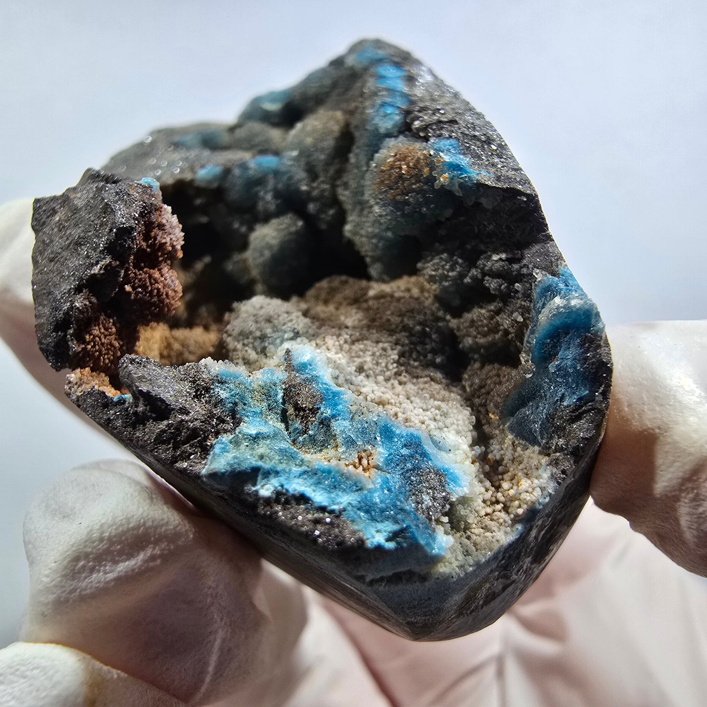 Seltene Shattuckit Kugel Stufe auf Matrix Kaokoveld, Namibia 55*29*24mm #13023
