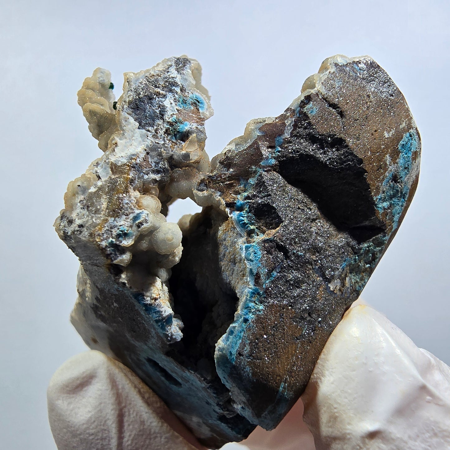 Seltene Shattuckit Kugel, Dioptas Stufe auf Matrix Kaokoveld, Namibia 58*30*39mm #13024