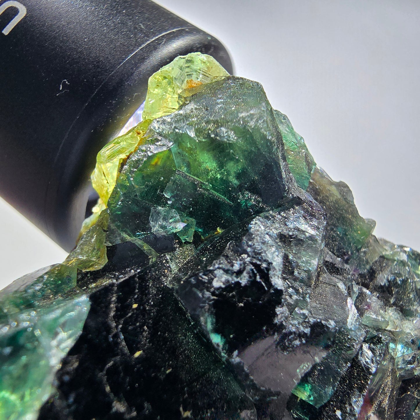 Seltene Phantom Fluorit Würfel Stufe, grün lila Okorusu, Namibia 59*47*17mm #13029