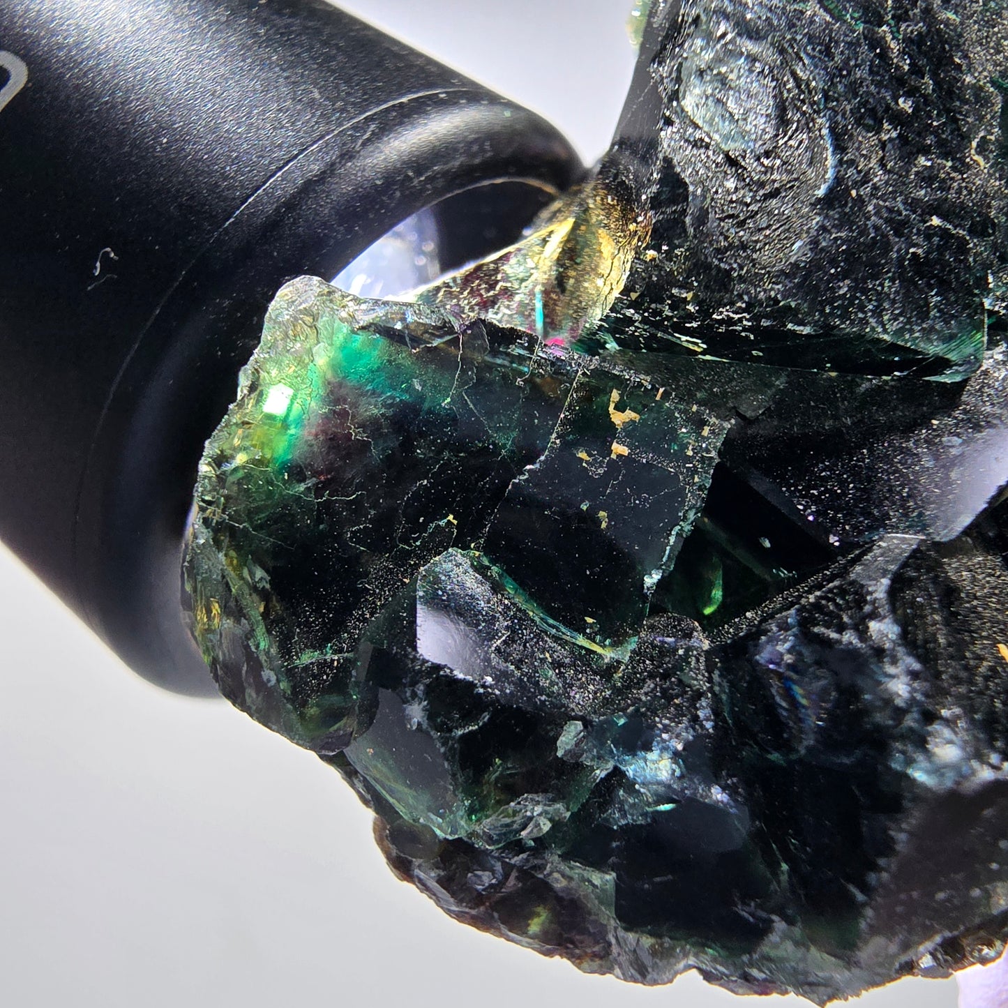 Seltene Phantom Fluorit Würfel Stufe, grün lila Okorusu, Namibia 59*47*17mm #13029