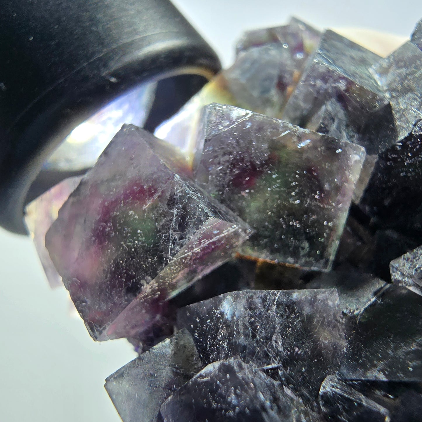 Phantom Fluorit Würfel, Quarz Stufe, grün lila Okorusu, Namibia 56*54*32mm #13030