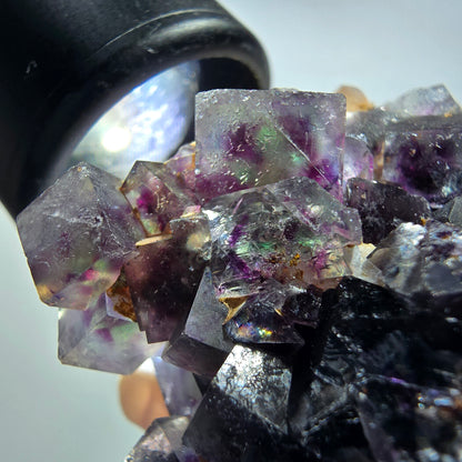 Phantom Fluorit Würfel, Quarz Stufe, grün lila Okorusu, Namibia 56*54*32mm #13030