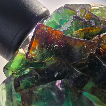 Seltene Phantom Fluorit Würfel Stufe, grün lila Okorusu, Namibia 63*56*21mm #13032