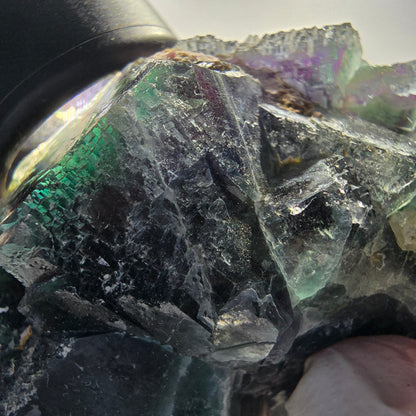 Seltene Phantom Fluorit Würfel Stufe, grün lila Okorusu, Namibia 73*48*32mm #13033
