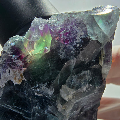 Seltene Phantom Fluorit Würfel Stufe, grün lila Okorusu, Namibia 73*48*32mm #13033