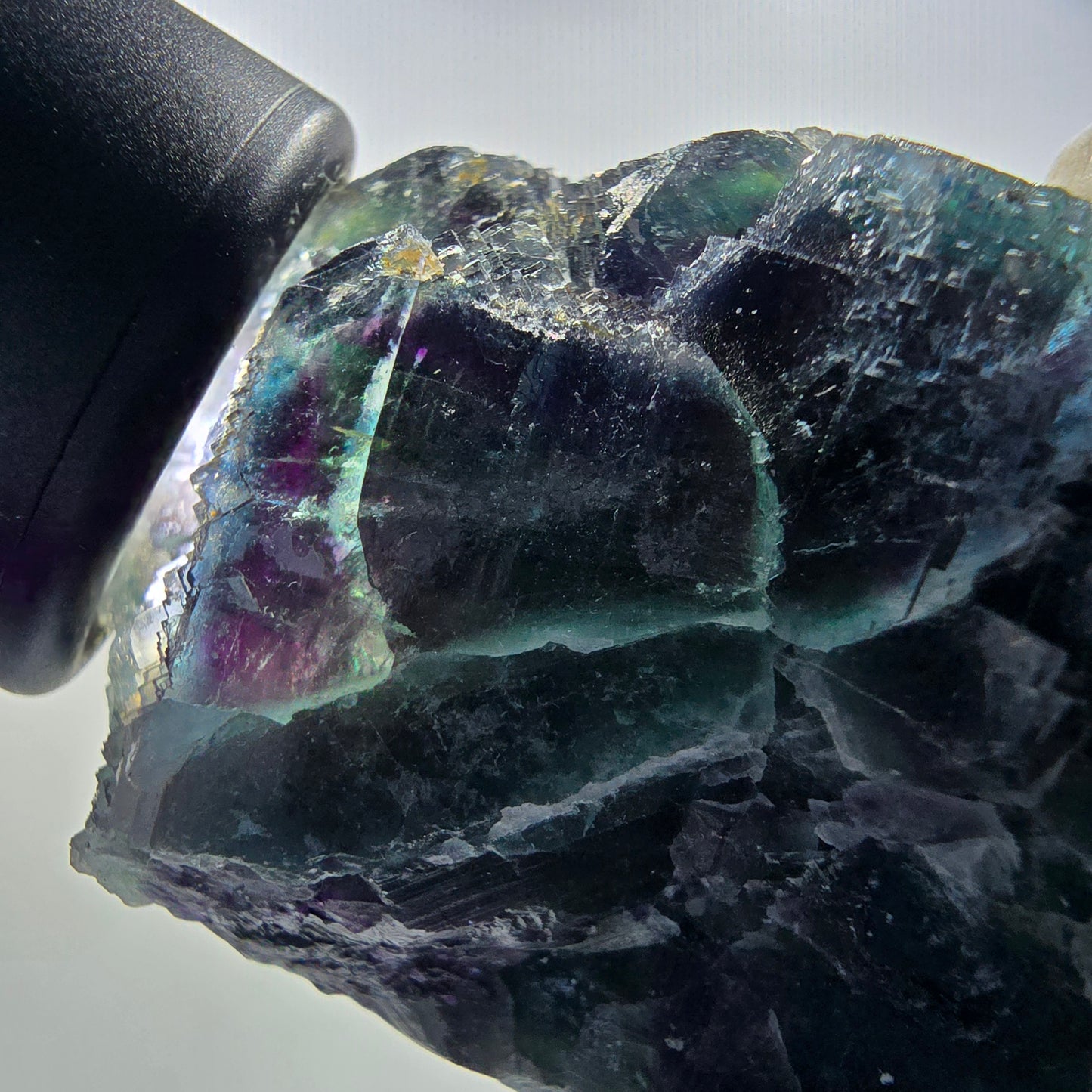 Seltene Phantom Fluorit Würfel Stufe, grün lila Okorusu, Namibia 73*48*32mm #13033
