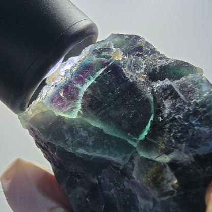 Seltene Phantom Fluorit Würfel Stufe, grün lila Okorusu, Namibia 73*48*32mm #13033