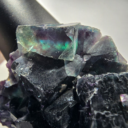 Phantom Fluorit Würfel Stufe, parkettiert grün lila Okorusu, Namibia 65*59*32mm #13037