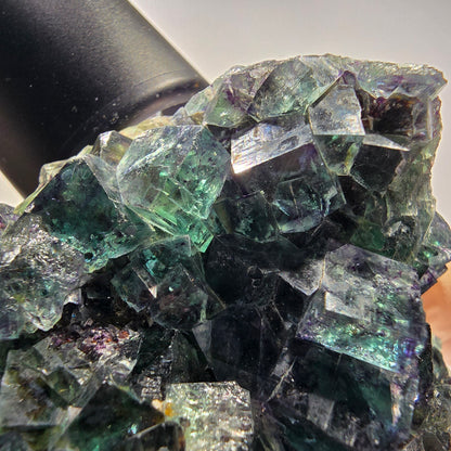 Seltene Phantom Fluorit Würfel Stufe, grün lila Okorusu, Namibia 69*53*39mm #13038