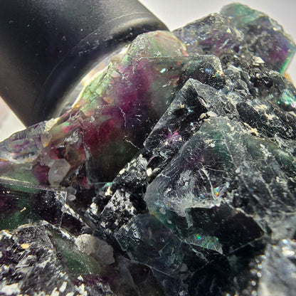 Seltene Phantom Fluorit Würfel Stufe, grün lila Okorusu, Namibia 82*74*33mm #13039