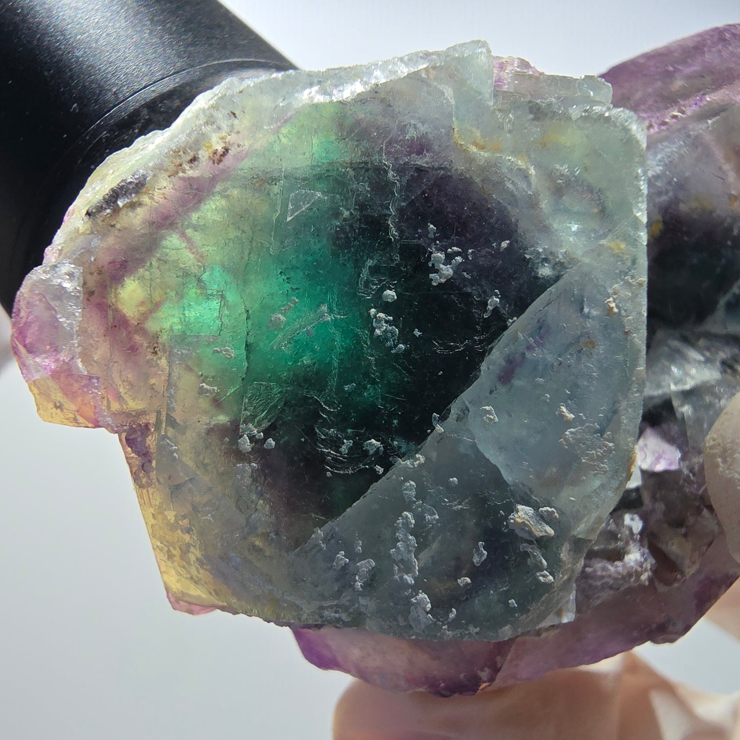 Seltene Phantom Fluorit Würfel Stufe, grün lila Okorusu, Namibia 80*48*32mm #13040